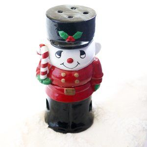Vintage Christmas Toy Soldier Candle Holder Potpourri Pot Diffuser Room Scenter